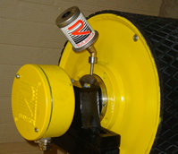 Rulmeca Grease Canister on Small Motorized Pulley